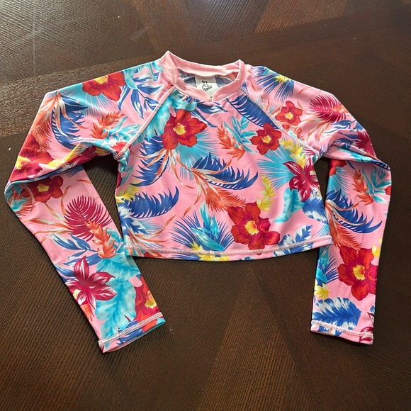 Art Class Girls Pink Floral Swimsuit Set Size 6/6x - Picture 9 of 10